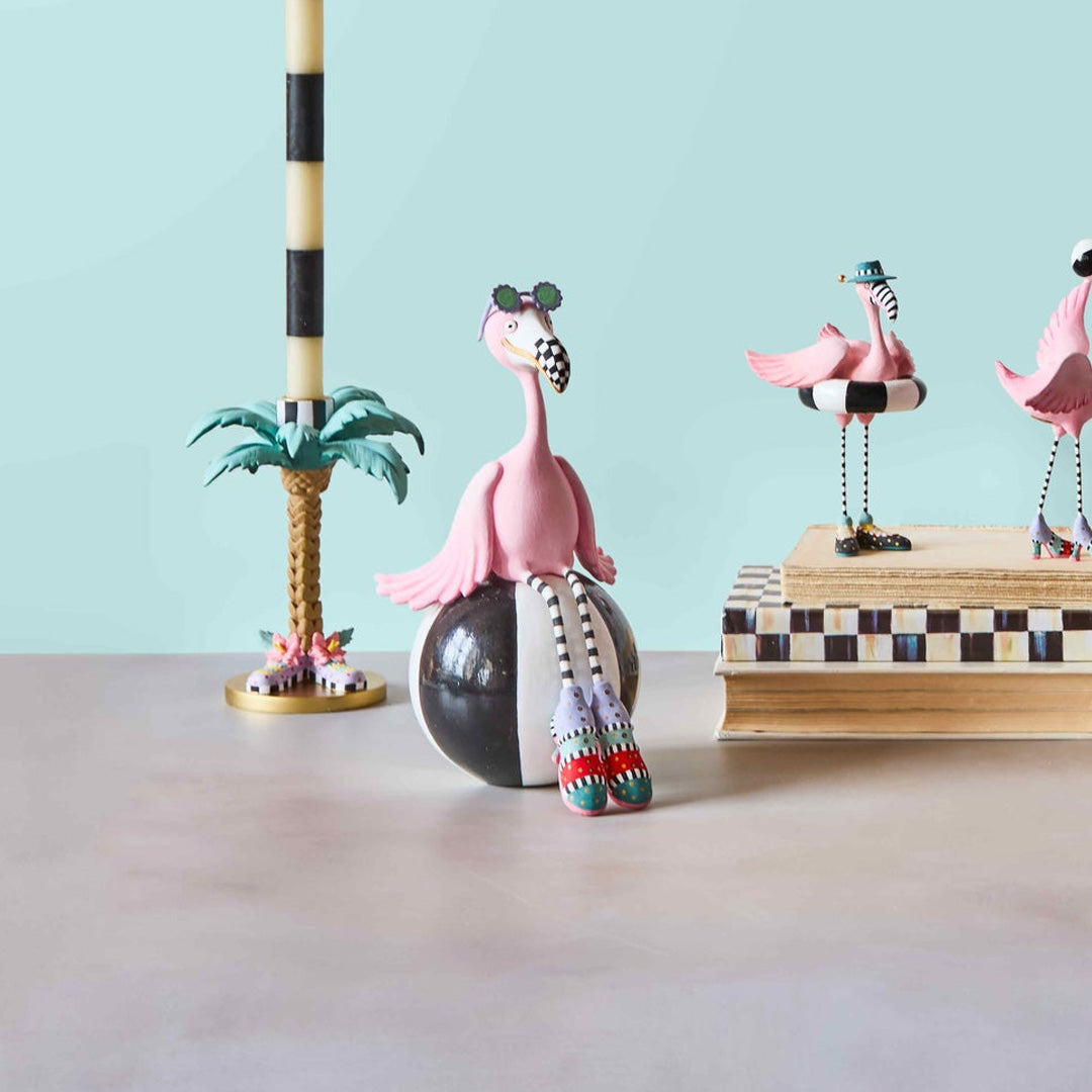 Cuddle Decor MacKenzie Childs Patience Brewster Sheila Flamingo on Ball lifestyle 2