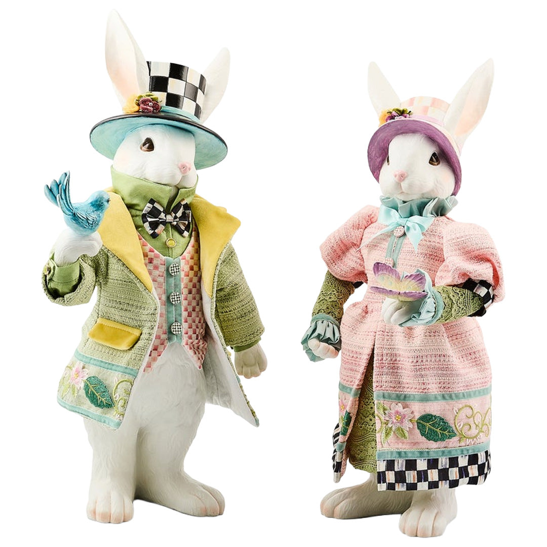 Cuddle Decor MacKenzie Childs Frolic Spring Mrs Rabbit set