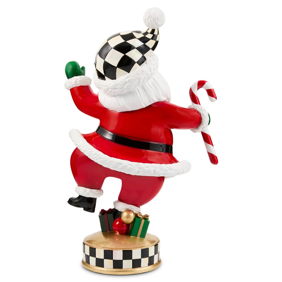 Cuddle Decor Mackenzie Childs Holiday Twinkly Toes Santa 16.5" back