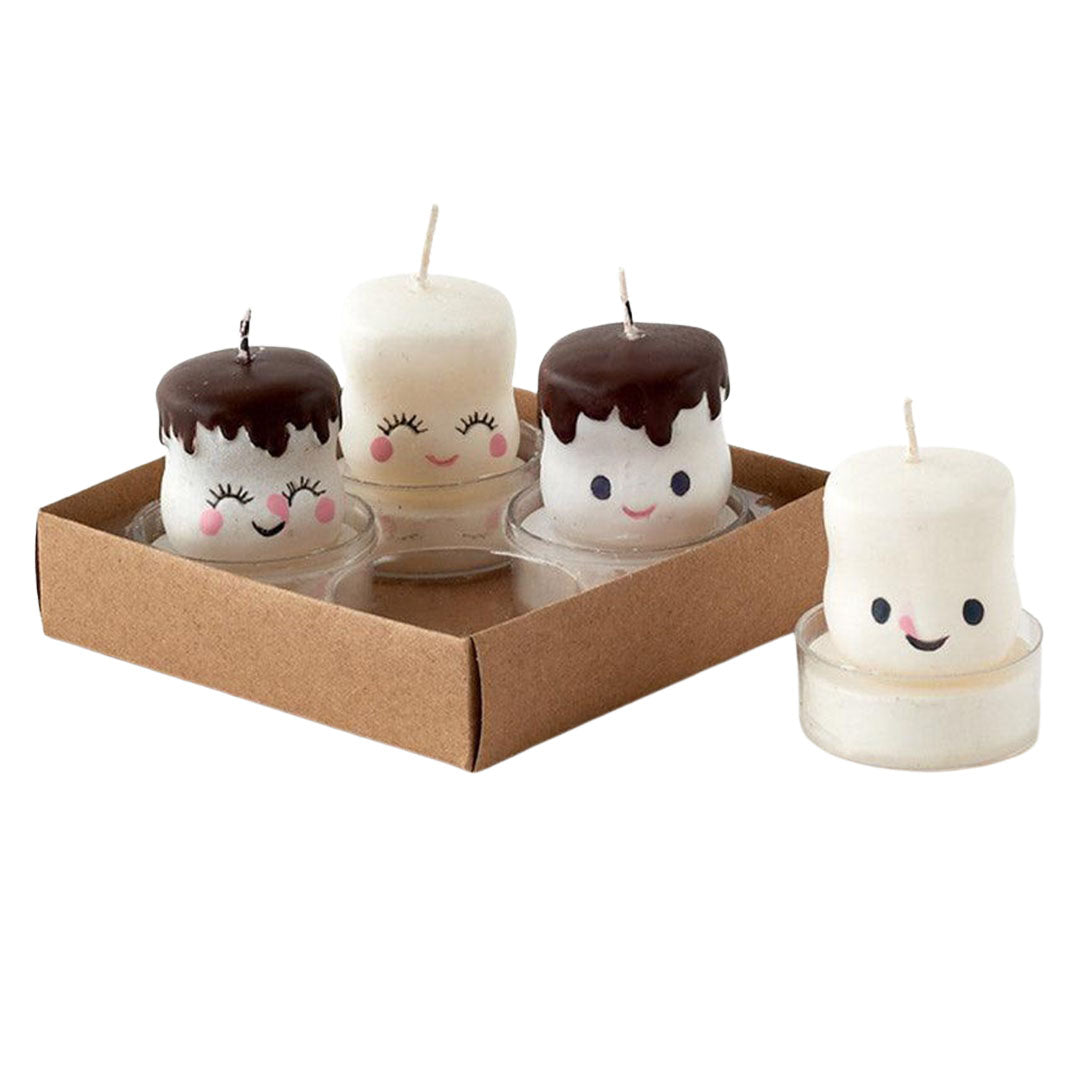 Marshmallow Tealight Candle - Set of 4 by 180 Degrees