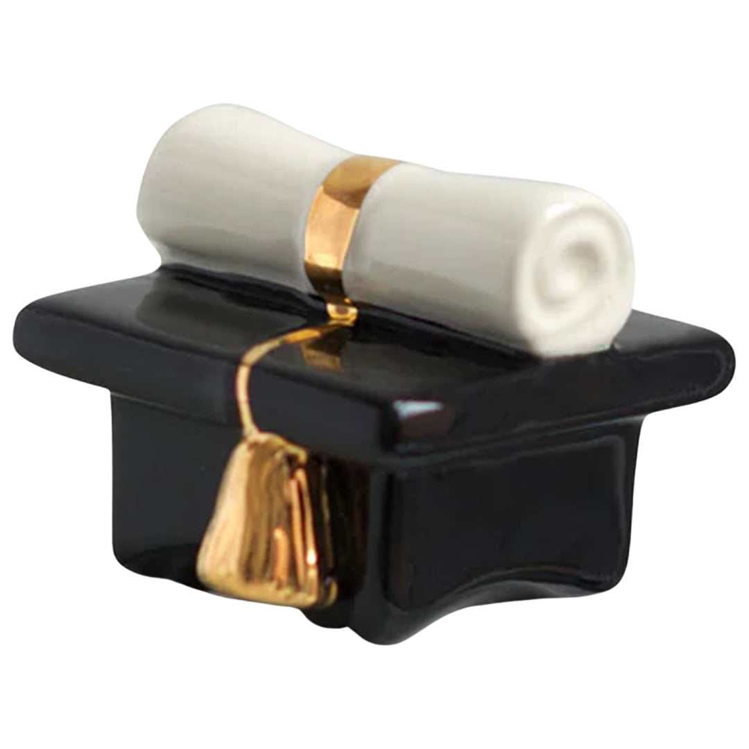 nora fleming graduation hat front