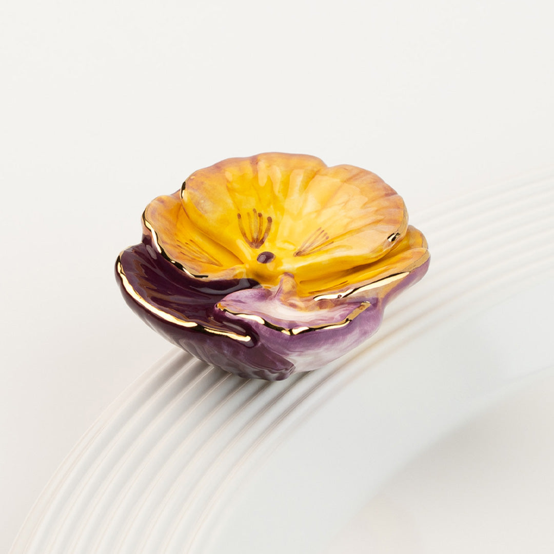 Cuddle Decor Nora Fleming pansy pop (garden flower)