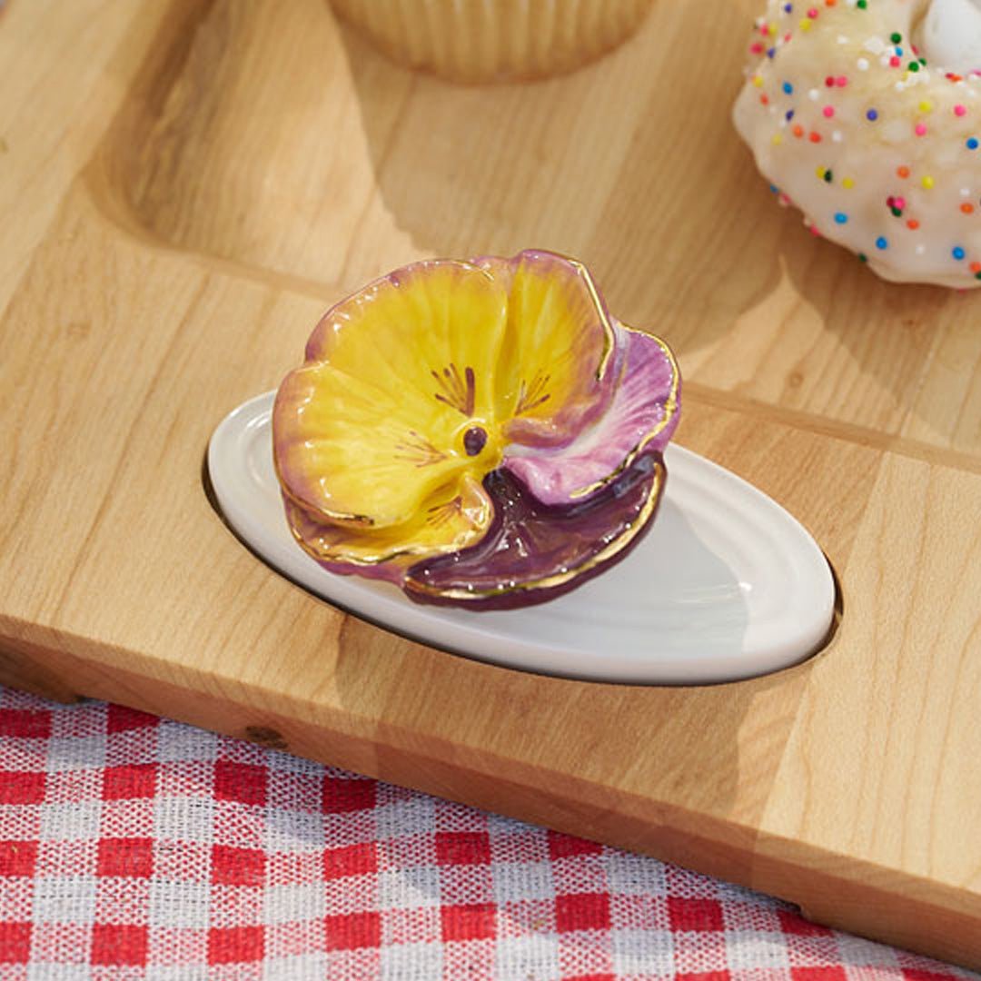 Cuddle Decor Nora Fleming pansy pop (garden flower)