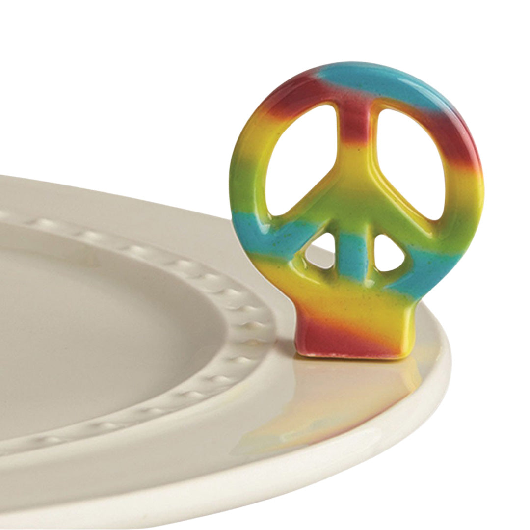 nora fleming peace sign on the plate