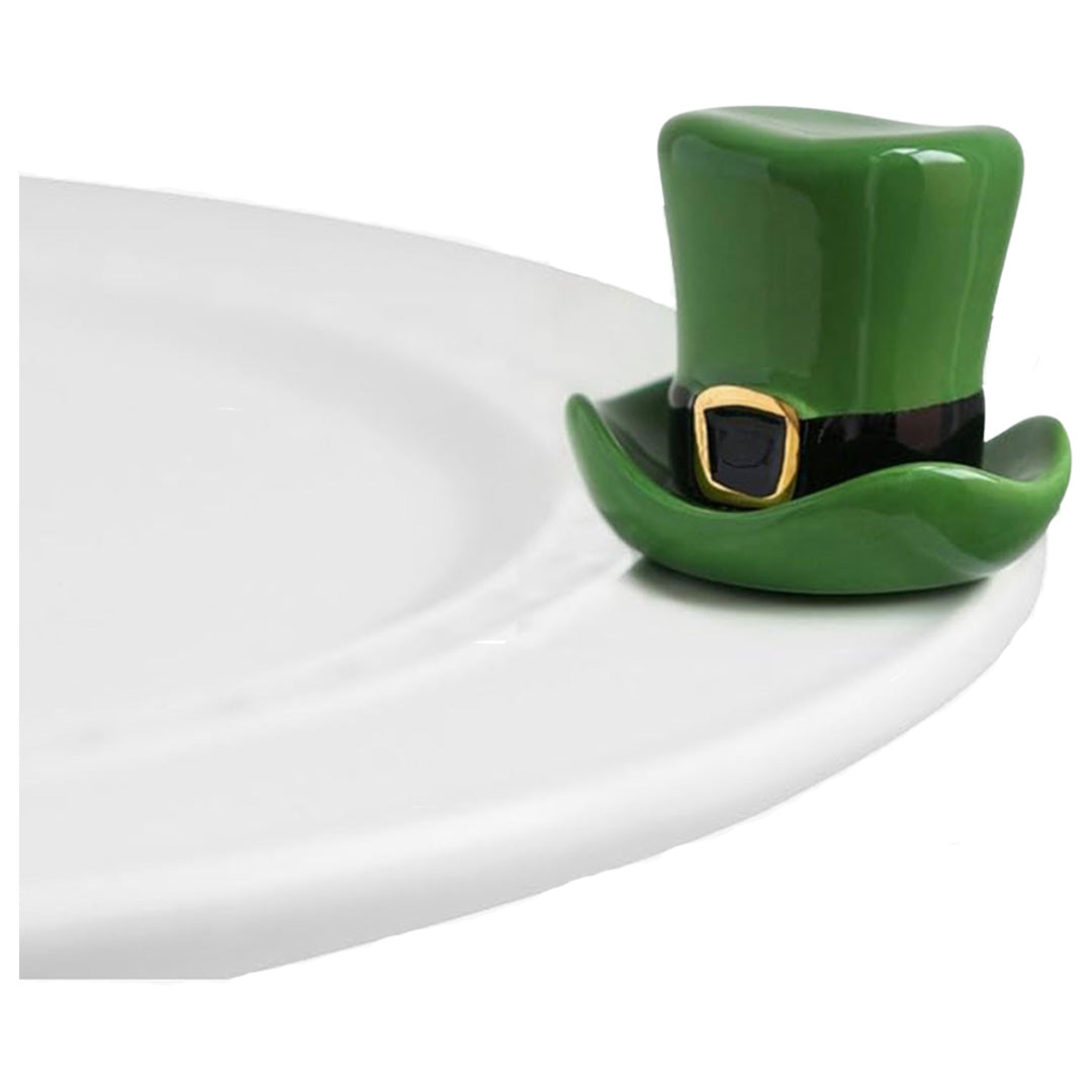 nora fleming st patty hat on the plate