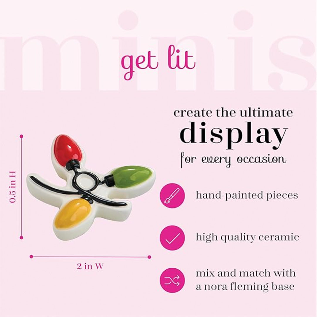 Nora Fleming christmas lights mini info