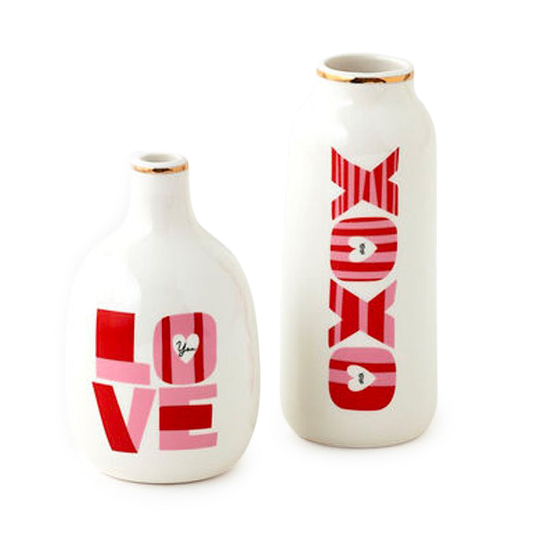 One Hundred 80 Degrees XOXO Bud Vase - Set of 2
