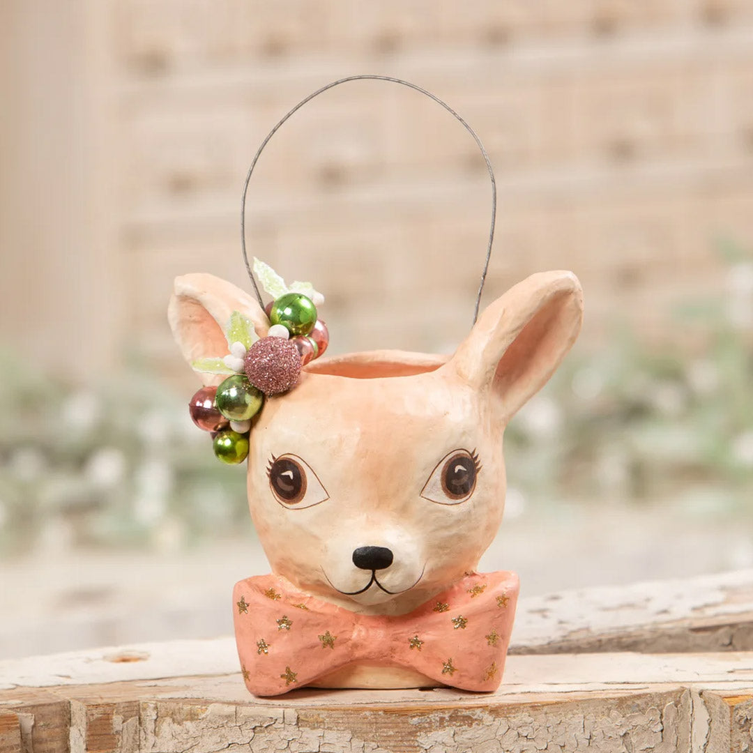 Bethany Lowe Pastel Fawnie Bucket Small front