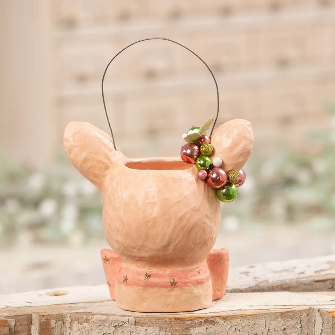 Bethany Lowe Pastel Fawnie Bucket Small back