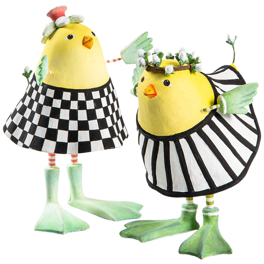 Dressed Up Chick Stripe or Checker 5"