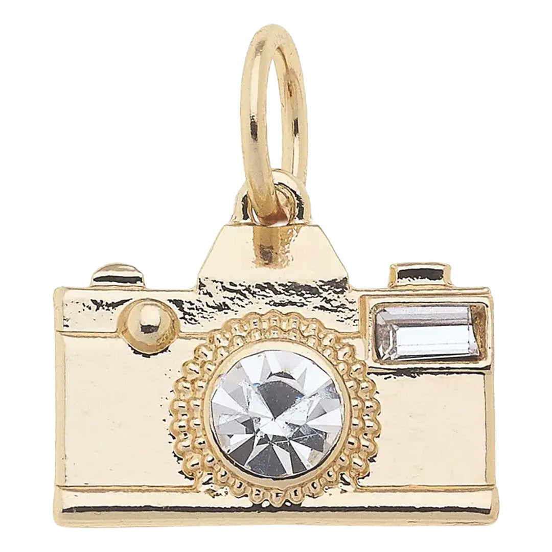 Cuddle Decor Rhinestone Camera Charm