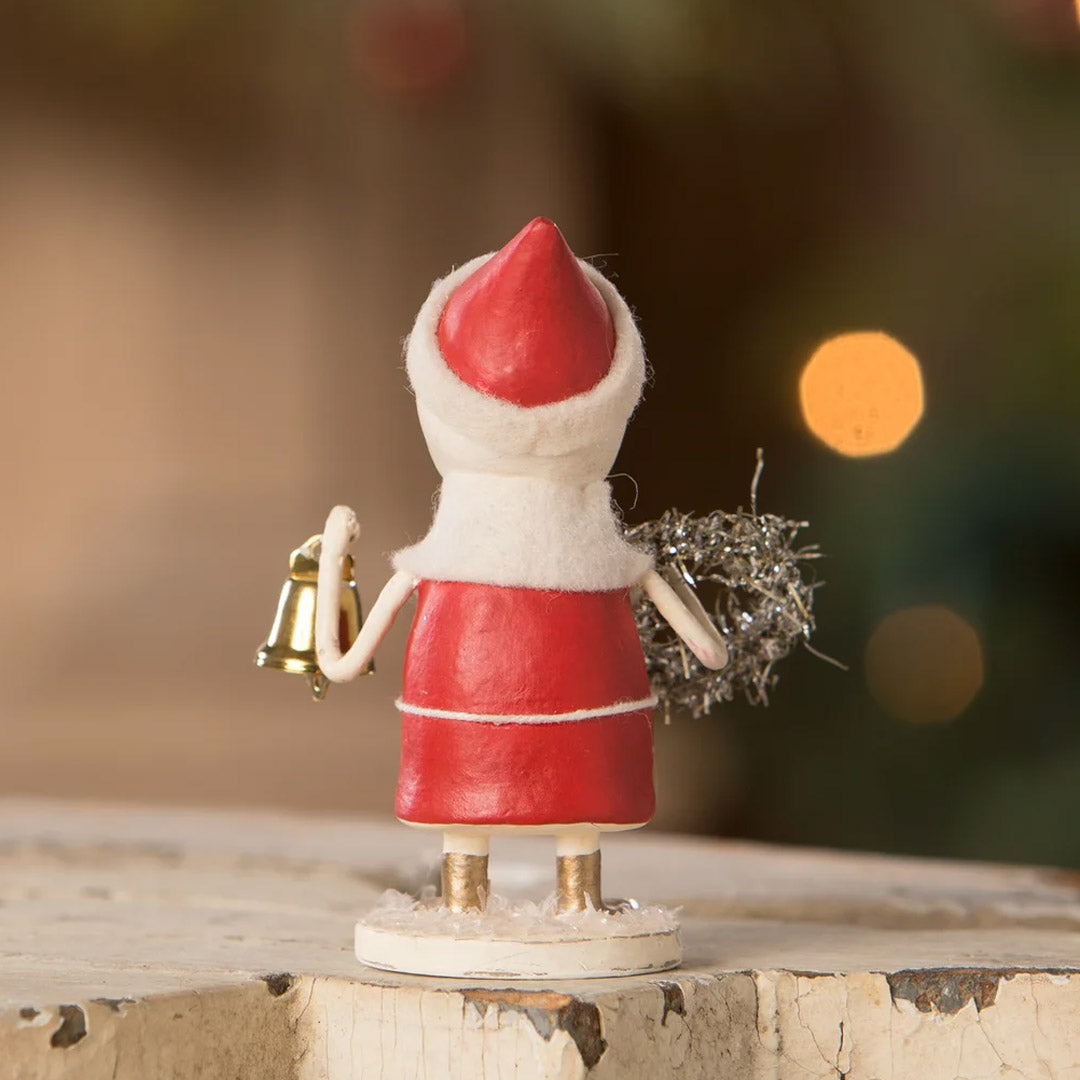 Michelle Lauritsen for Bethany Lowe Santa with Wreath and Bell back