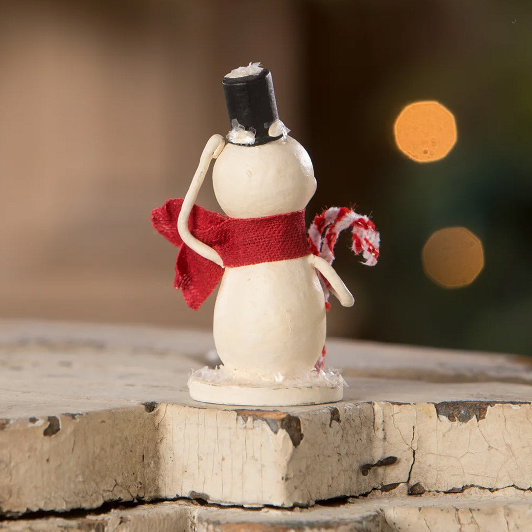 Michelle Lauritsen for Bethany Lowe Snowman with Candy Canes back
