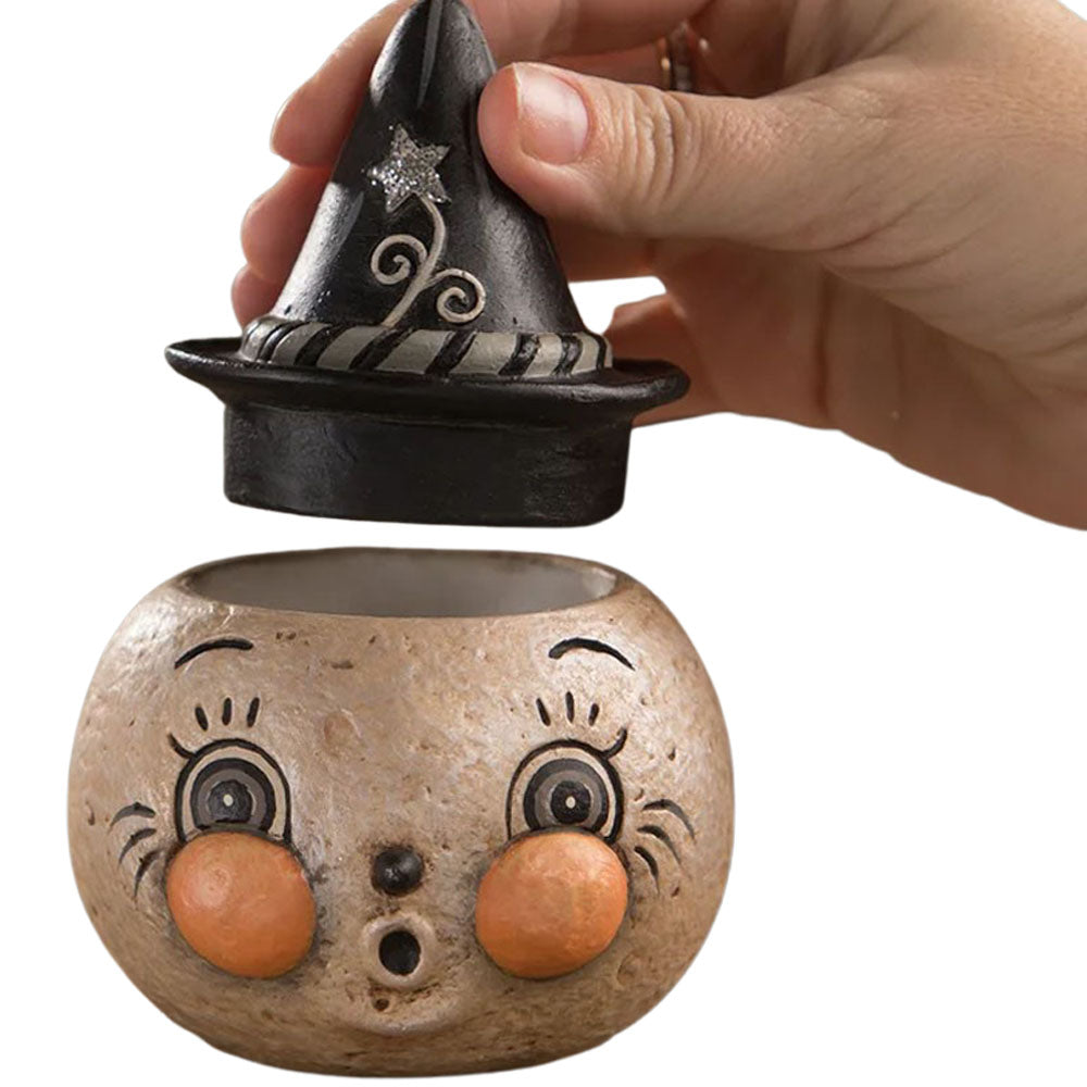 Star Wanda Luna Container Folk Art Figurine by Johanna Parker opened