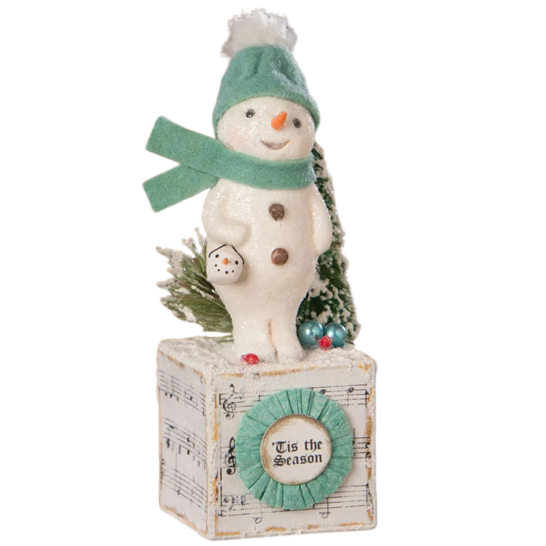 Michelle Allen for Bethany Lowe Tis the Season Snowman white front