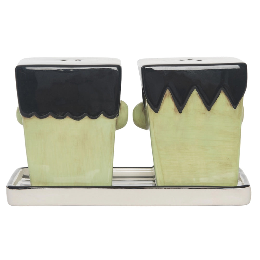 Transpac Frankenstein Salt and Pepper Shaker Set of 3 back