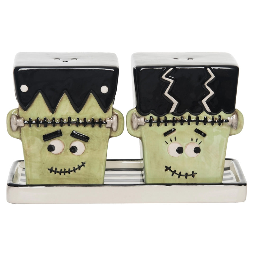 Transpac Frankenstein Salt and Pepper Shaker Set of 3 front