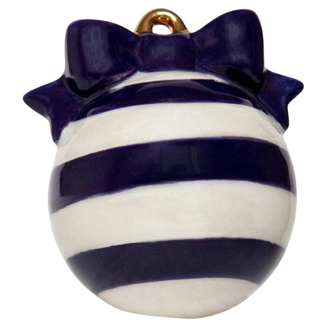 nora fleming deck the halls - blue ornament front