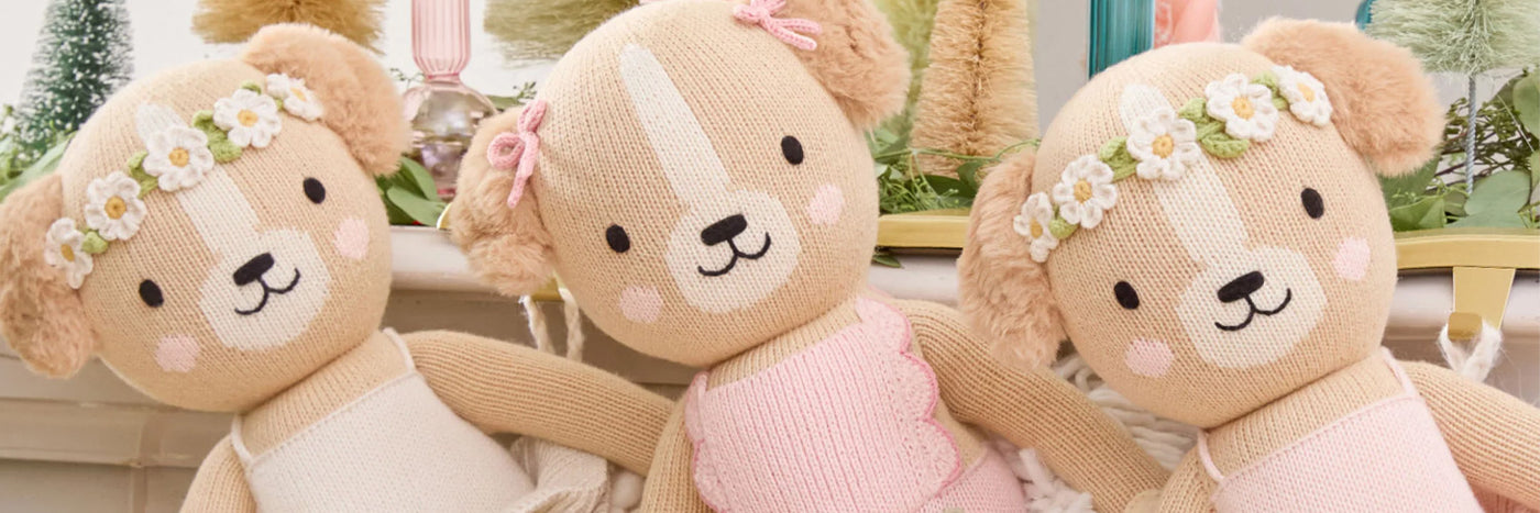 Cuddle Kind the Golden Puppy Ballet Pink banner