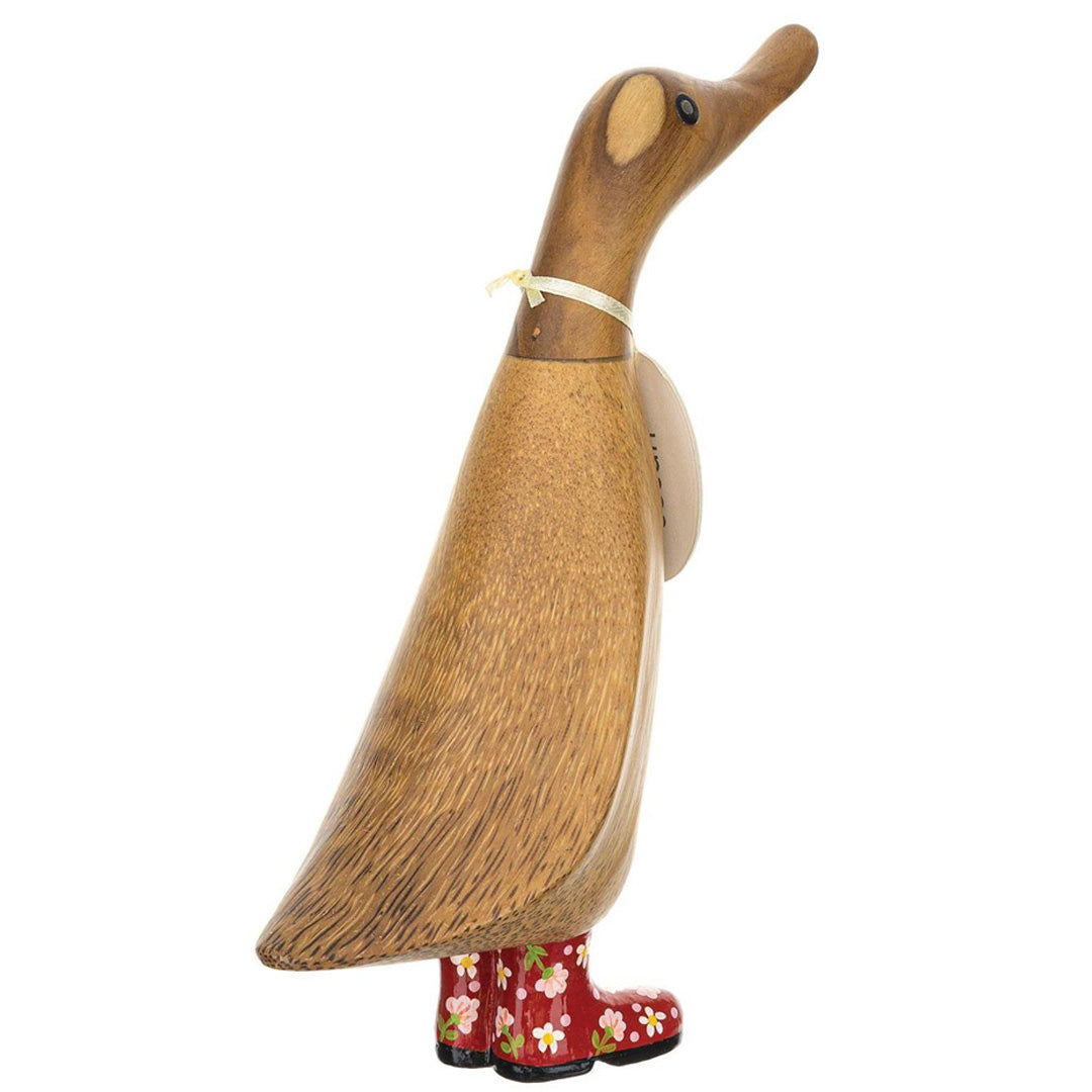DCUK Floral Boots Duckling RED back