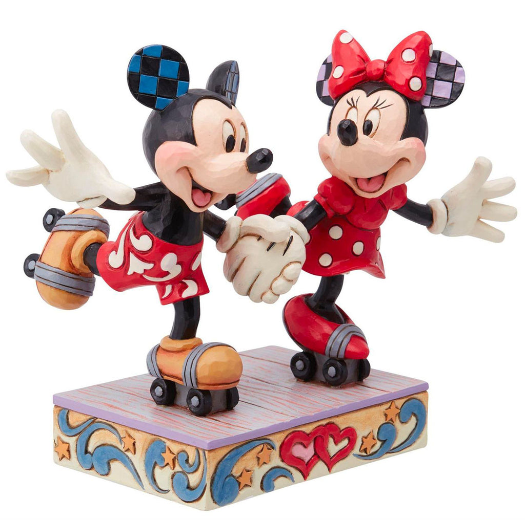 Jim Shore Mickey & Minnie Roller Skating 5.5" front