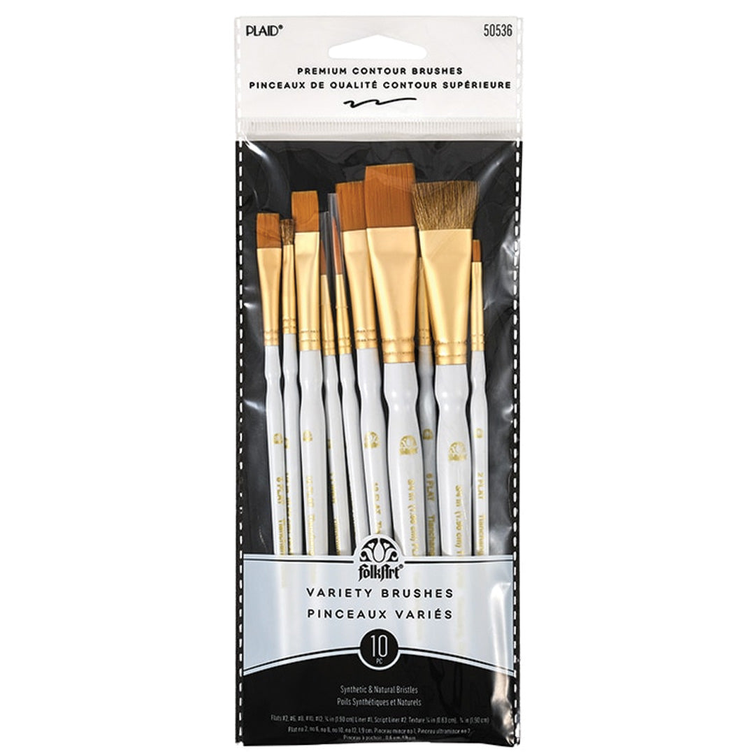 FolkArt® Artist Variety Brush - Set of 10 front