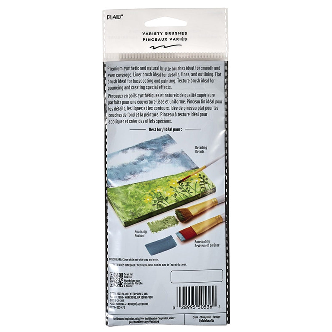 FolkArt® Artist Variety Brush - Set of 10 back