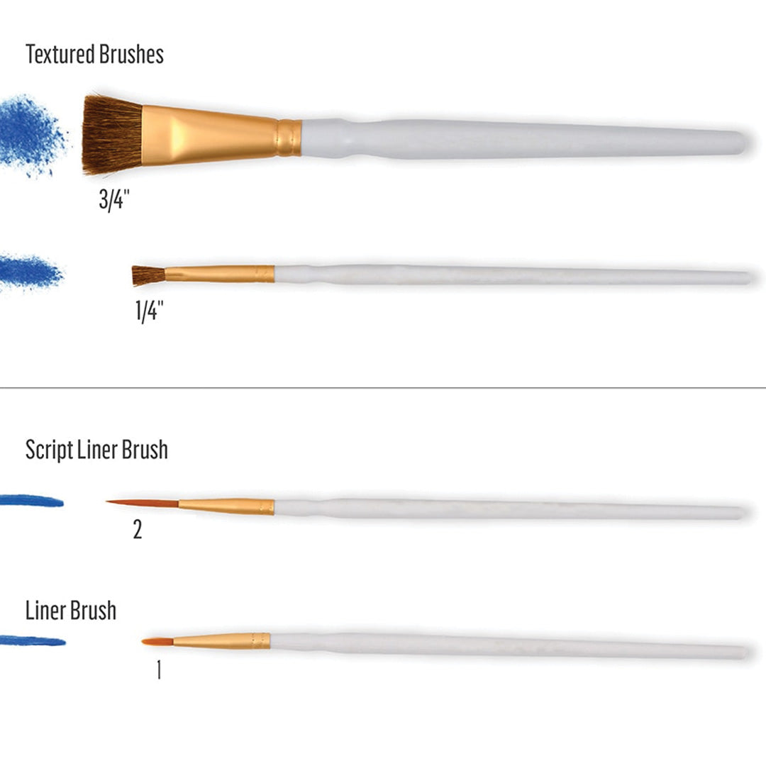 FolkArt® Artist Variety Brush - Set of 10 close up