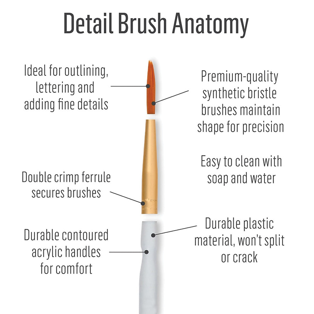 FolkArt Detail Brush - Set of 10 detail