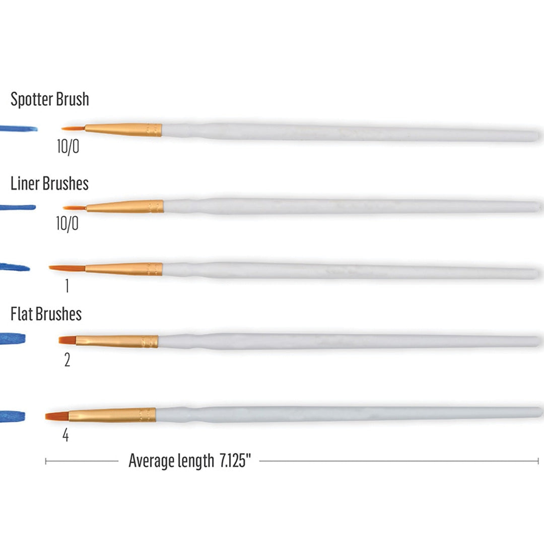 FolkArt Detail Brush - Set of 10 close up