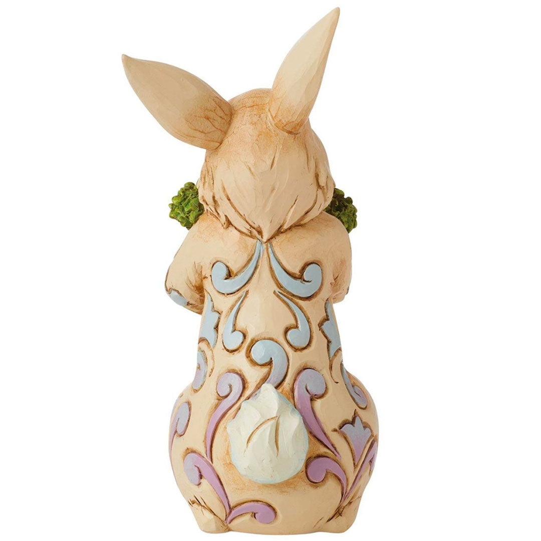 Jim Shore Bunny with Carrots Pint 5.71" back