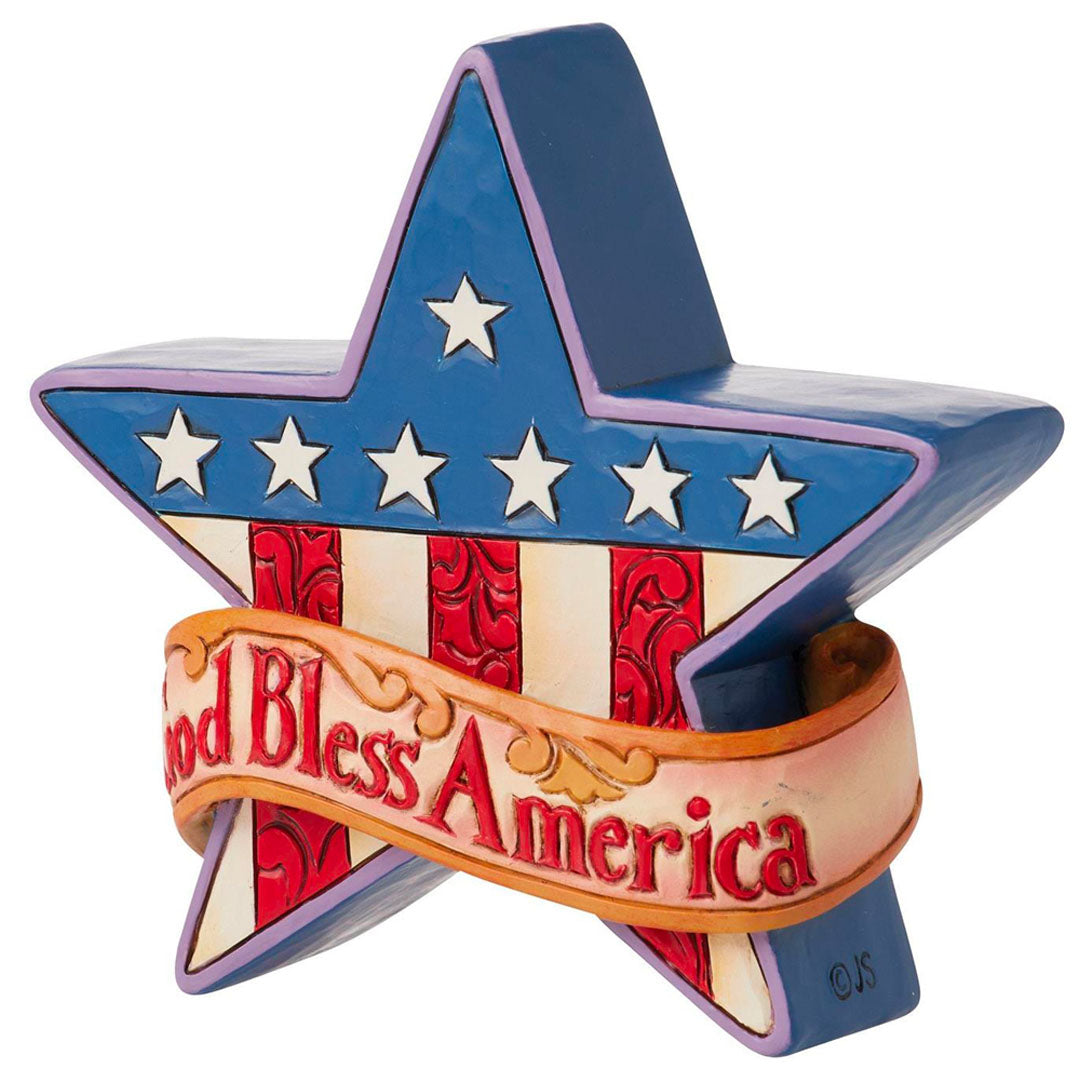 Jim Shore Mini Patriotic Star Figurine 3.625" side