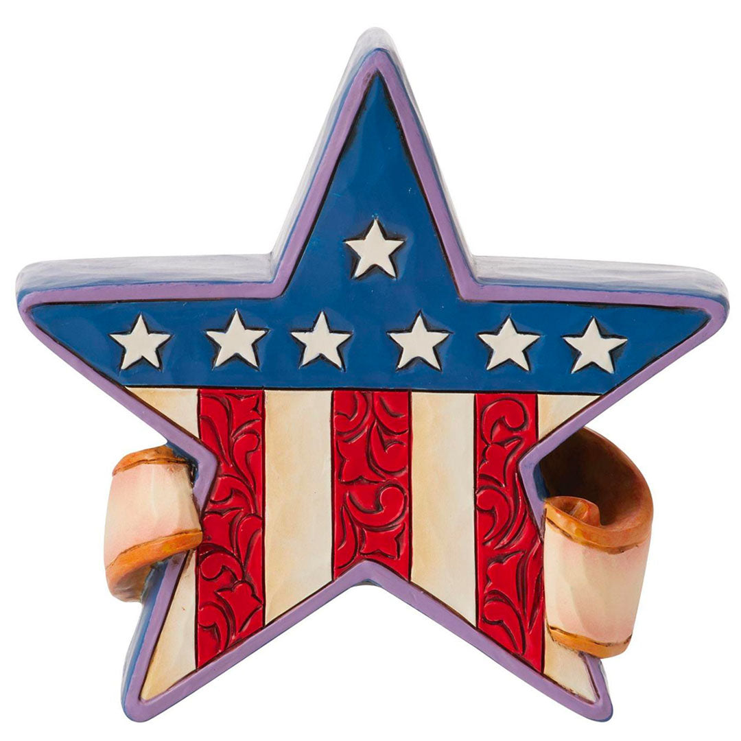 Jim Shore Mini Patriotic Star Figurine 3.625" back