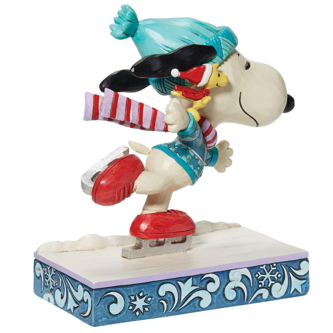 Jim Shore Snoopy and Woodstock Skating back