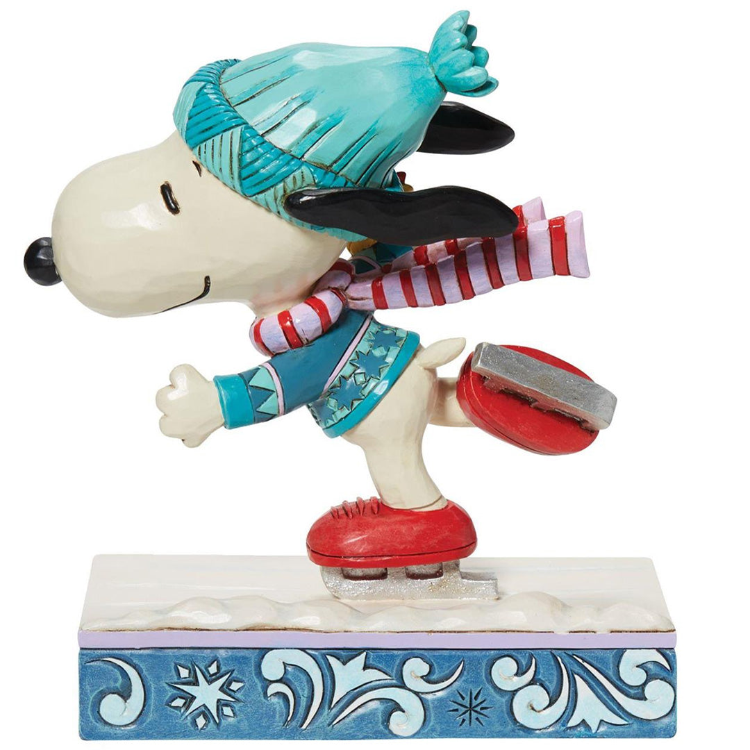 Jim Shore Snoopy and Woodstock Skating side