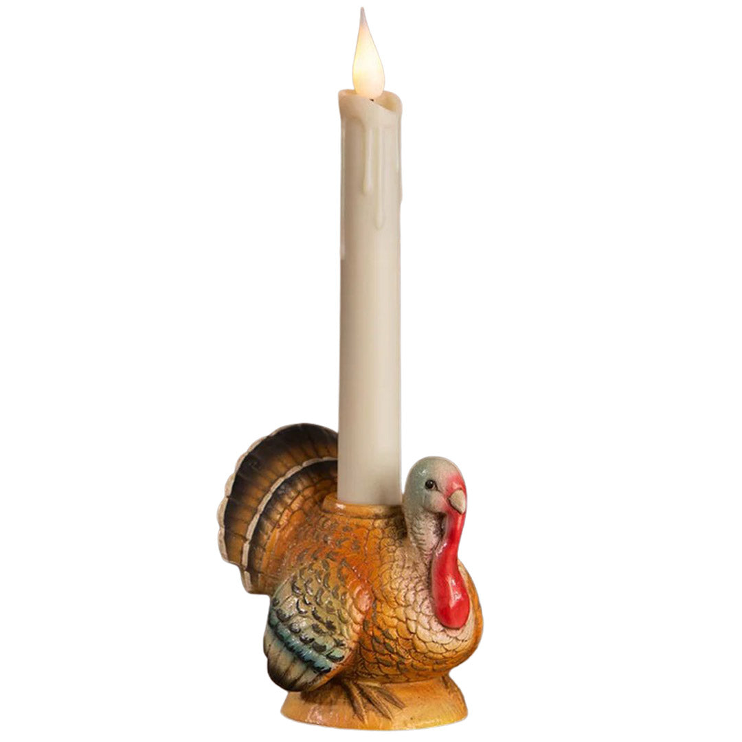 Bethany Lowe Vintage Turkey Candlestick front
