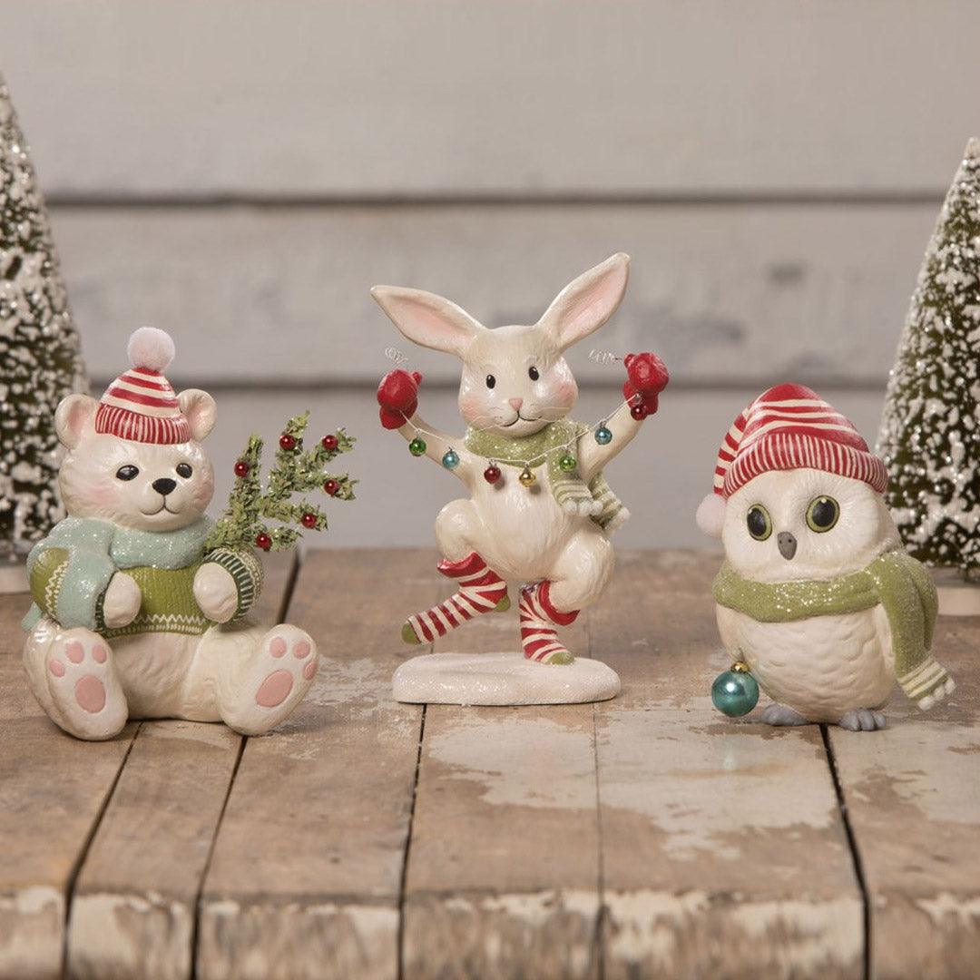 Beary Merry Christmas Bear Figurine by Bethany Lowe set