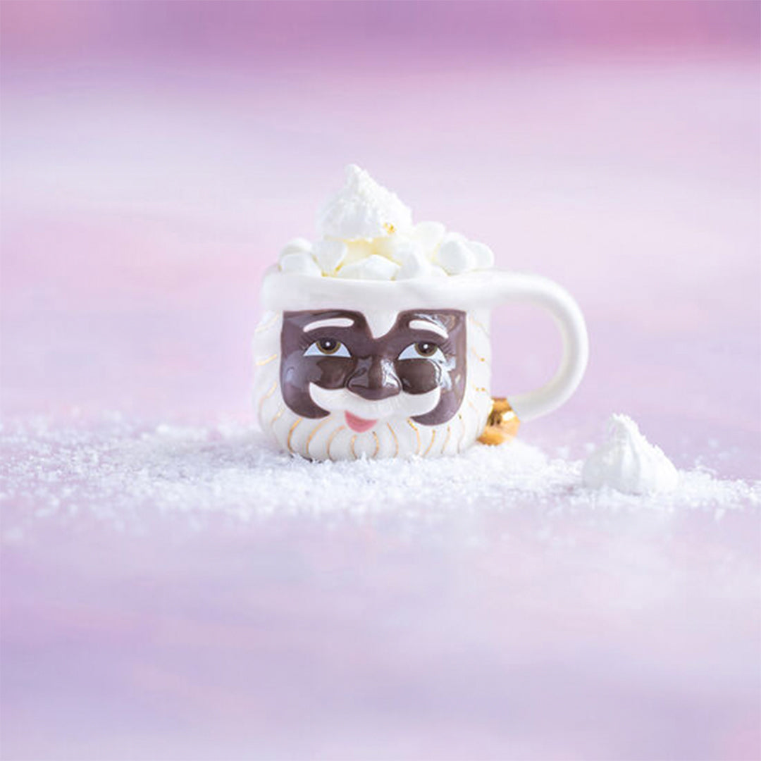 Glitterville Black Papa Noel Mug for Christmas at Cuddle Decor