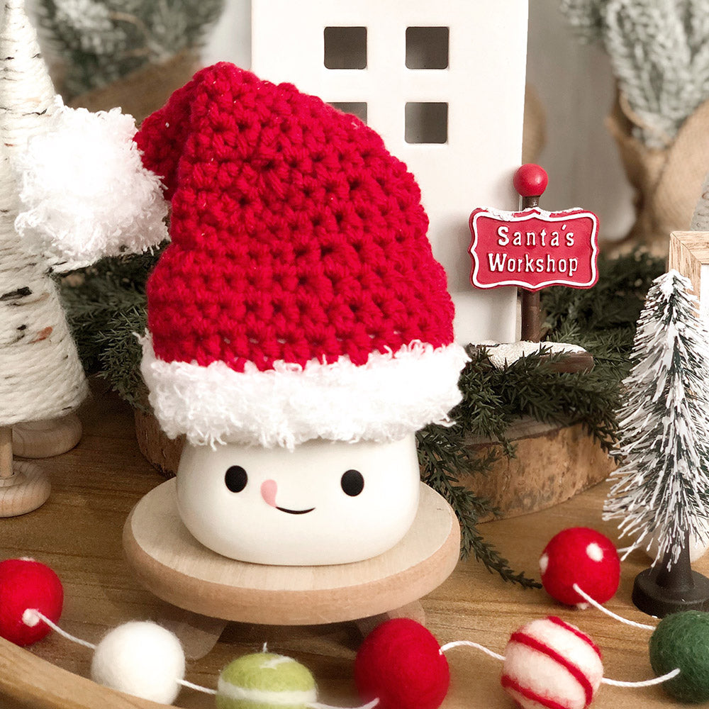 Christmas Crochet Marshmallow Mug Hat - 1 Hat
