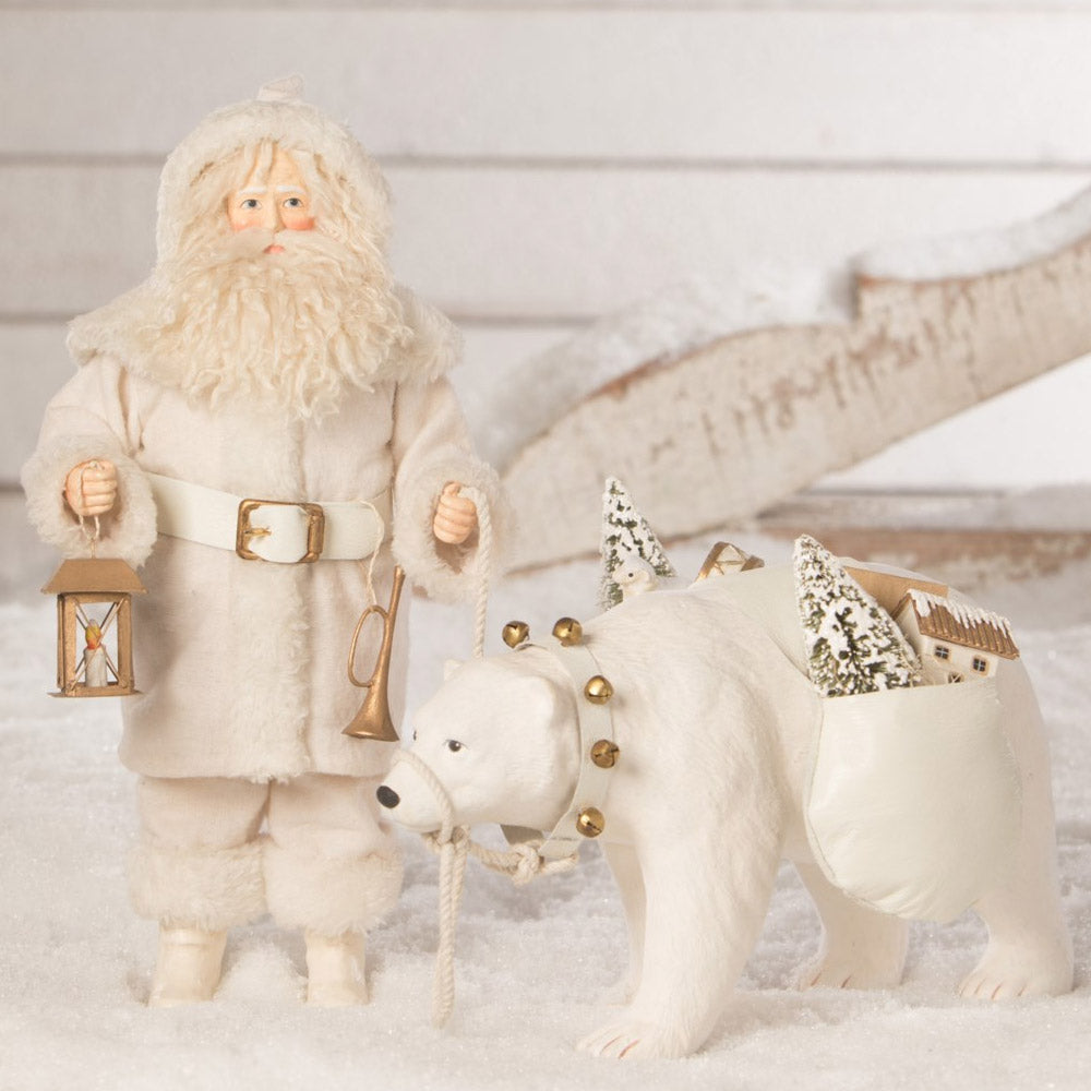 Winter Santa With Polar Bear