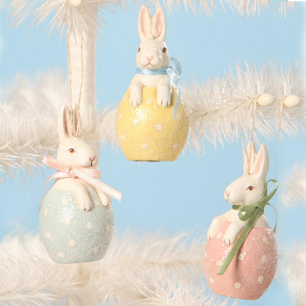Bunny in Egg Ornament - Set of 3
