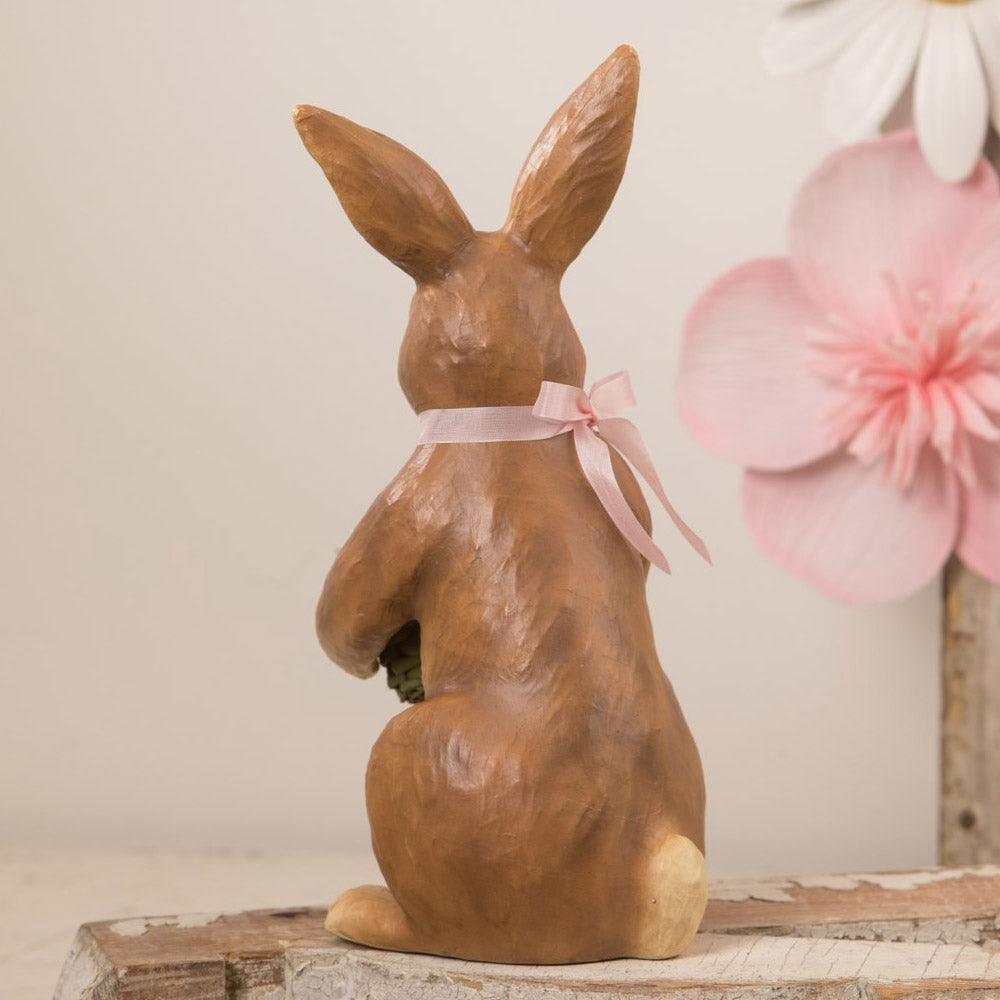 Flowers Bunny Paper Mache 14"