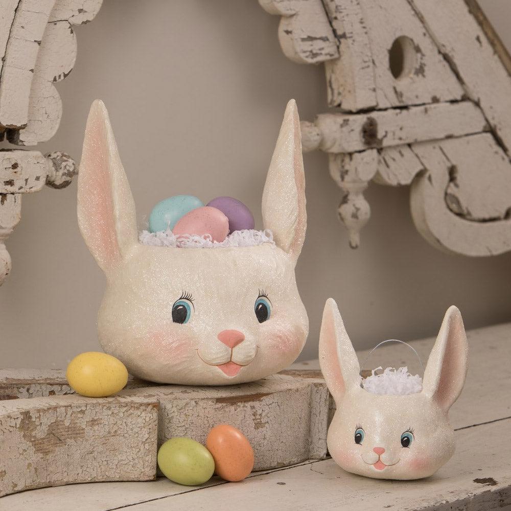 Sweet Bunny Head Bucket Large Bethany Lowe Designs set