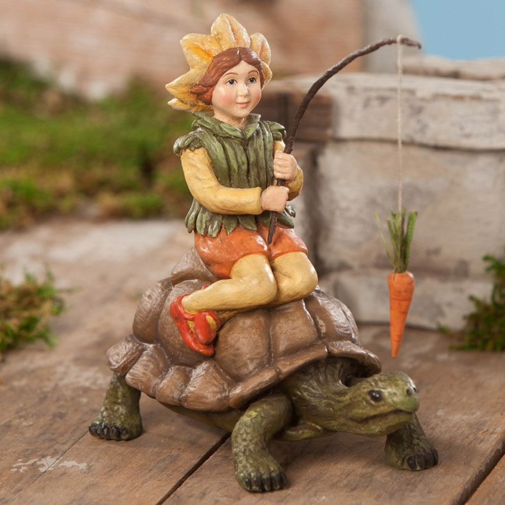 Tortoise Shell Ride Spring Figurine for Collectors by Bethany Lowe