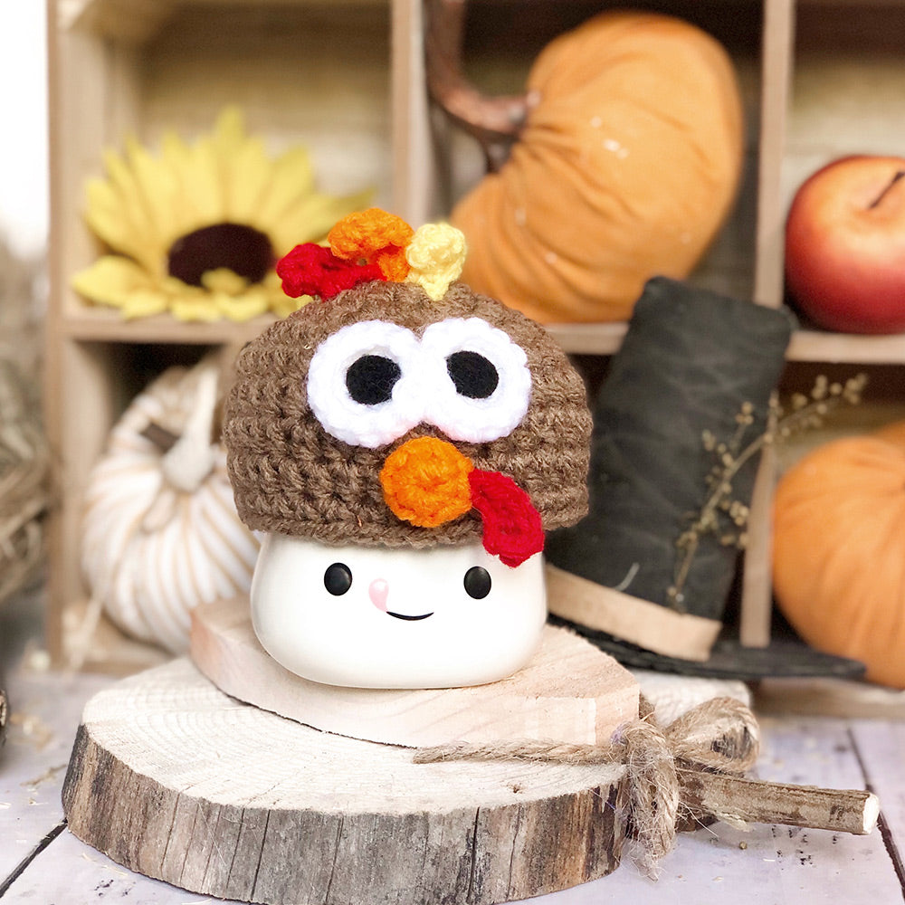 Crochet Marshmallow Mug Hat - 1 Hat