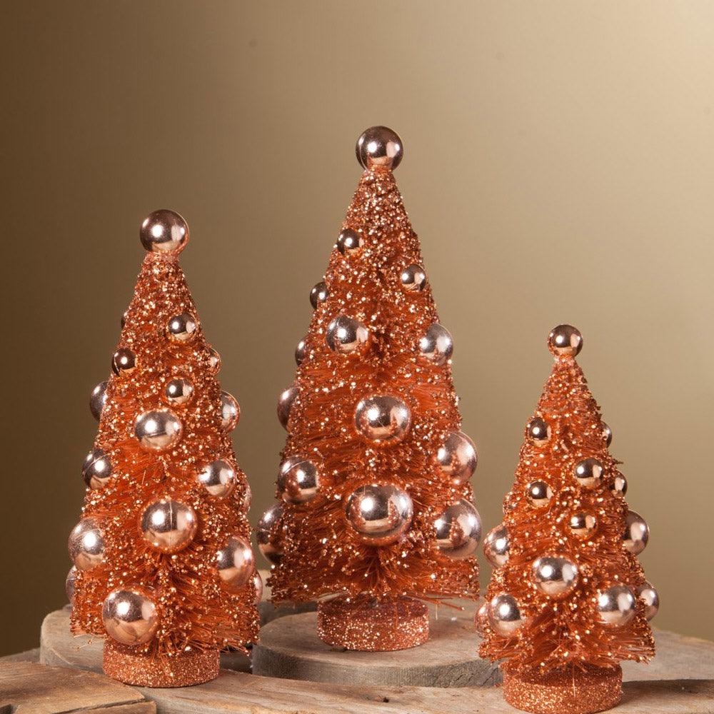 Fall Romantic Bottle Brush Tree - Set of 3