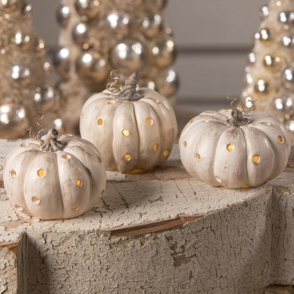 Romantic Pumpkin Luminary - Set of 3