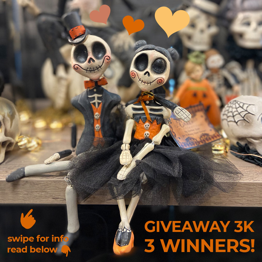 GIVEAWAY Dapper Desmond and Divine Desiree Skelly Cuddle Decor