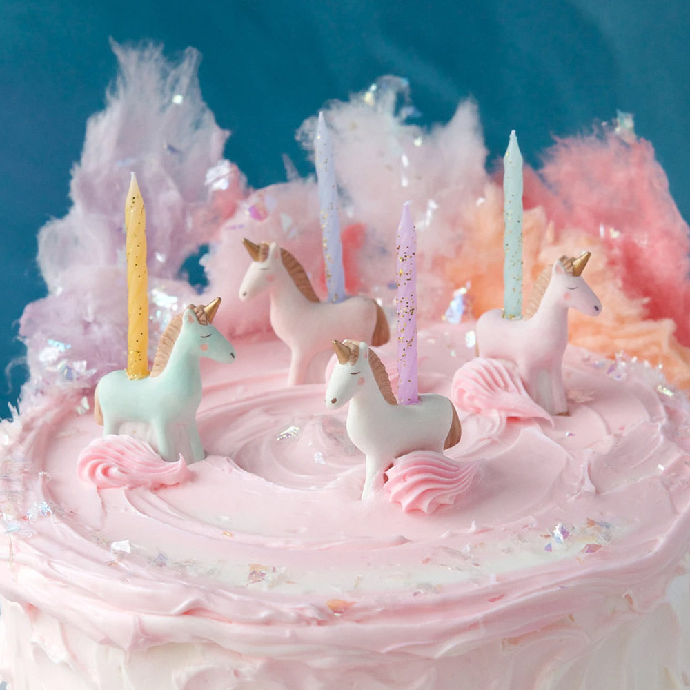 Unicorn Party Candle Holders - set of 4