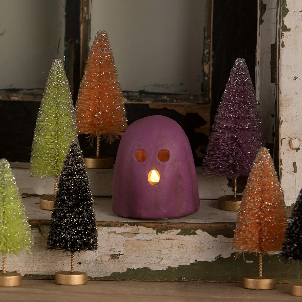 Ghoulish Purple Ghost Luminary Halloween Decor by Bethany Lowe Designs